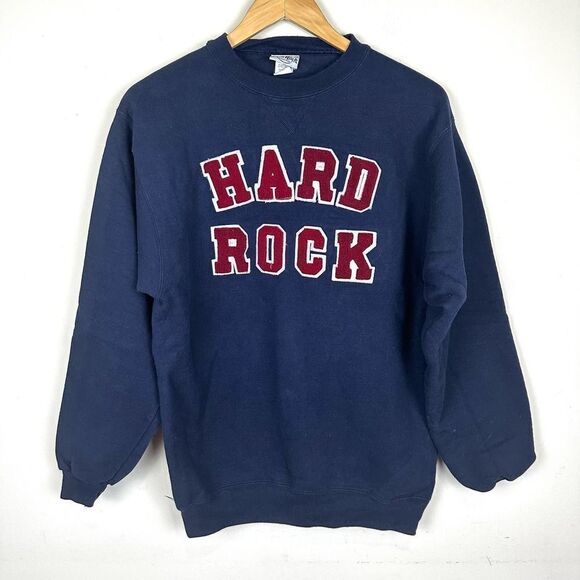 Hard Rock VTG USA‎ Navy Sweatshirt Men’s M Read - Picture 1 of 9